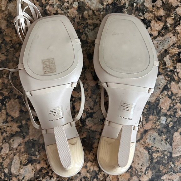 Tory Burch
Knotted Leather Ankle-Tie Sandals New Cream - Picture 12 of 13